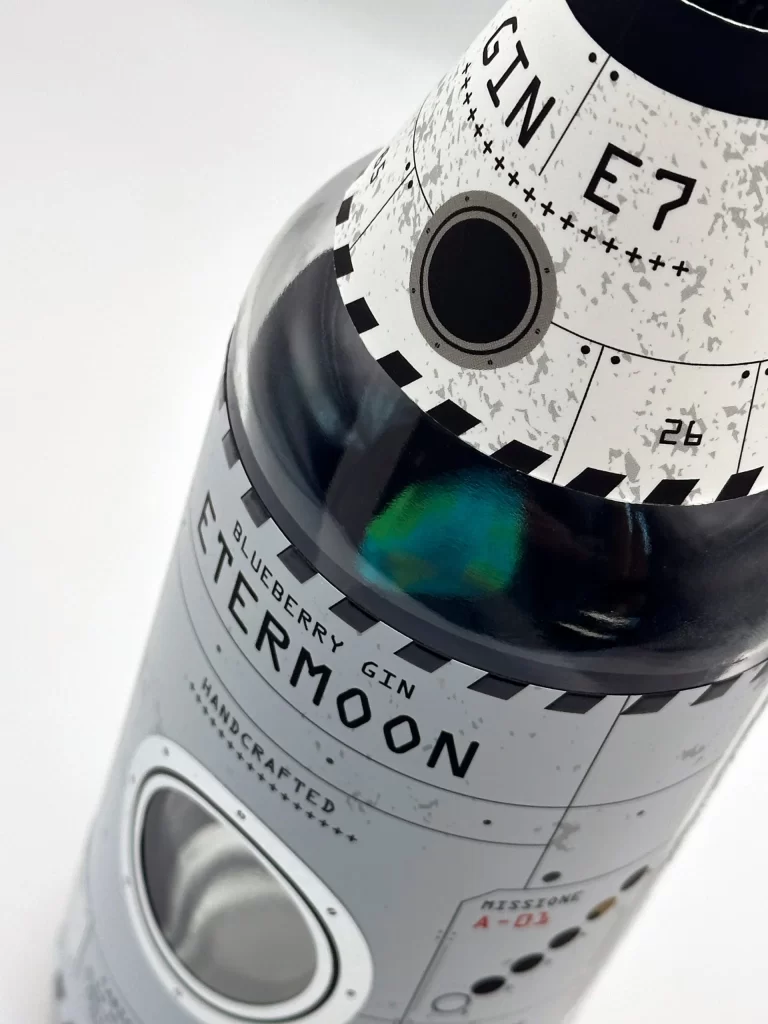 Etermoon Blueberry Gin Resembling Space Packaging