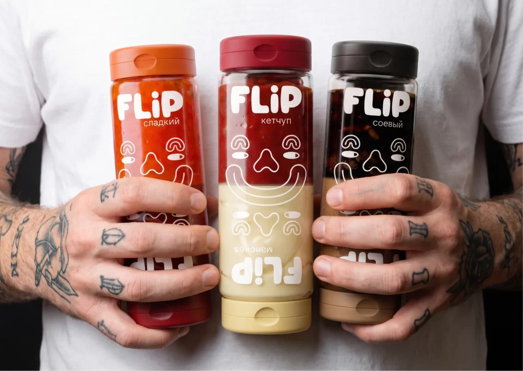 FLiP Sauces Three Bottles Packaging