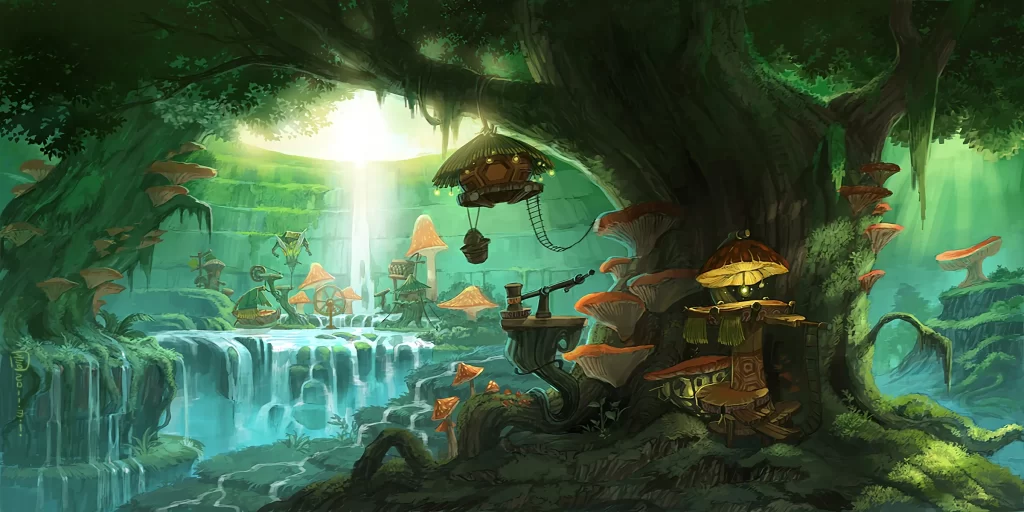 Fantasy Forest Art 1080p Wallpaper