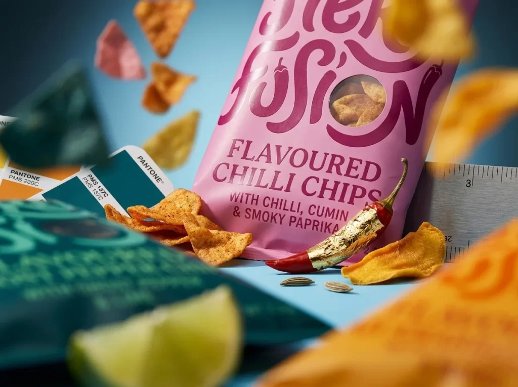 Fusion Chilli Chips Packaging
