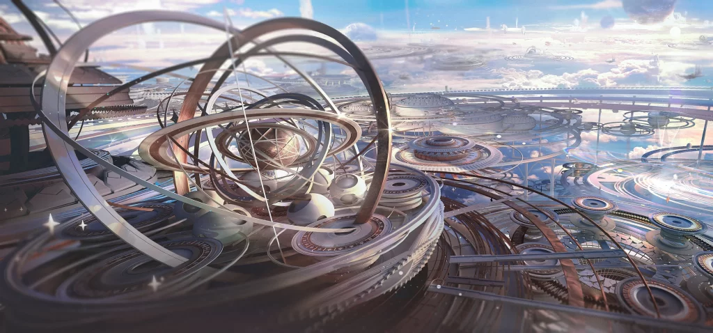 Futuristic Cityscape Sci-Fi Art 1080p Blue White Wallpaper