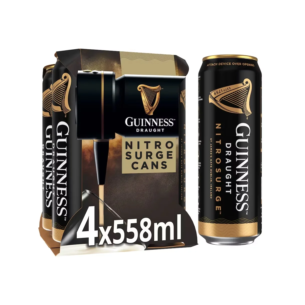Guinness Nitro Surge can packaging design