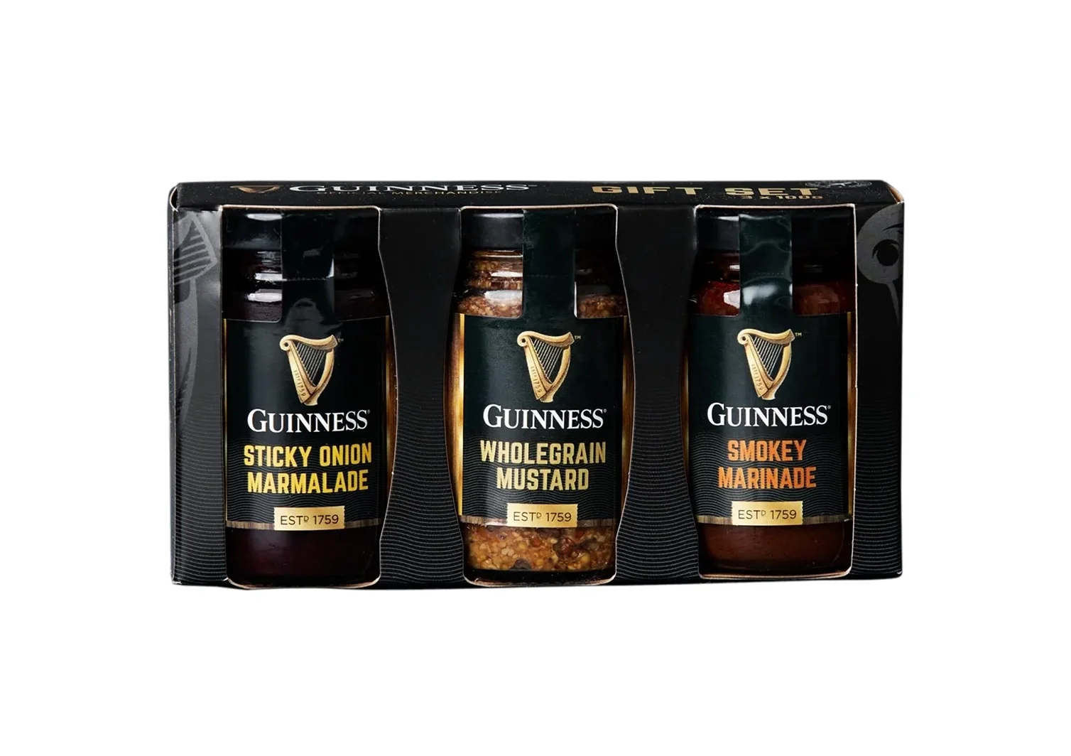 Guinness food products marmalade mustard marinade packaging
