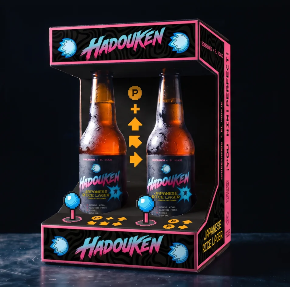 Hadouken Japanese Rice Lager Black Display Packaging