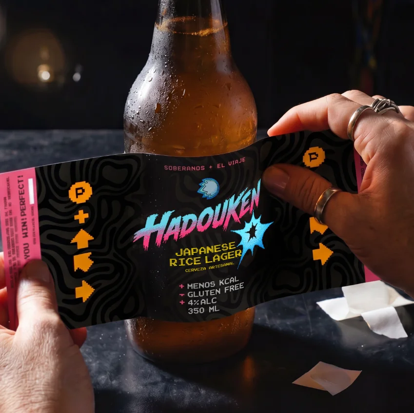 Hadouken Japanese Rice Lager Black Vibrant Packaging