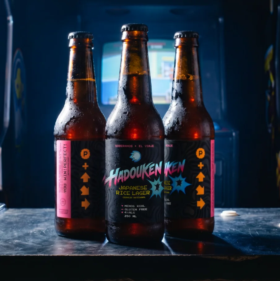 Hadouken Japanese Rice Lager Vibrant Colors Packaging
