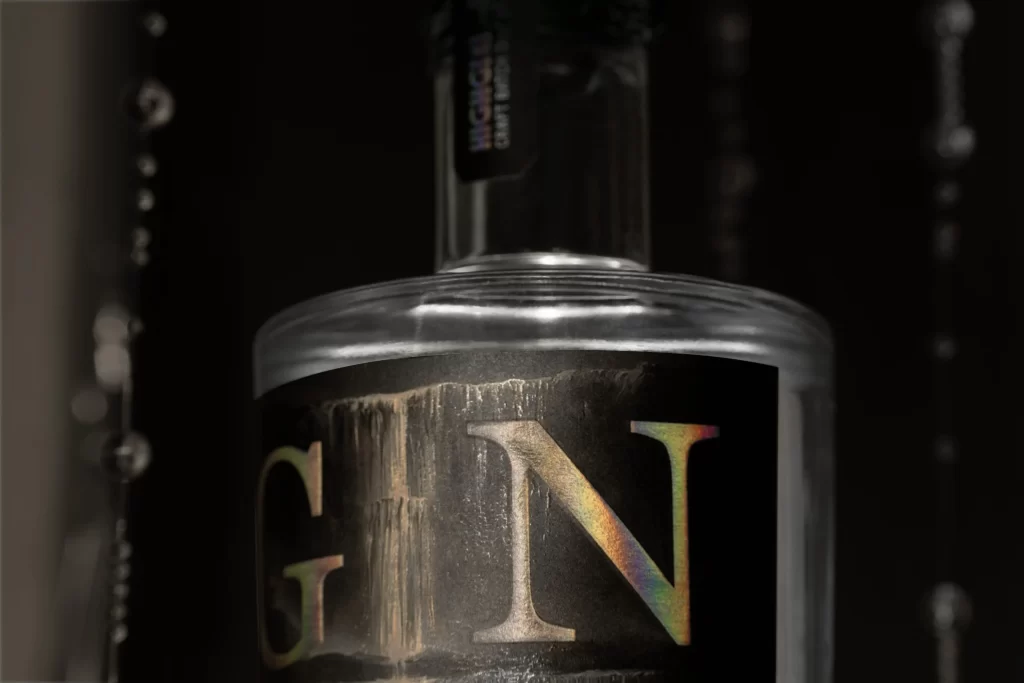 Highland Gin Letters Metallic Packaging