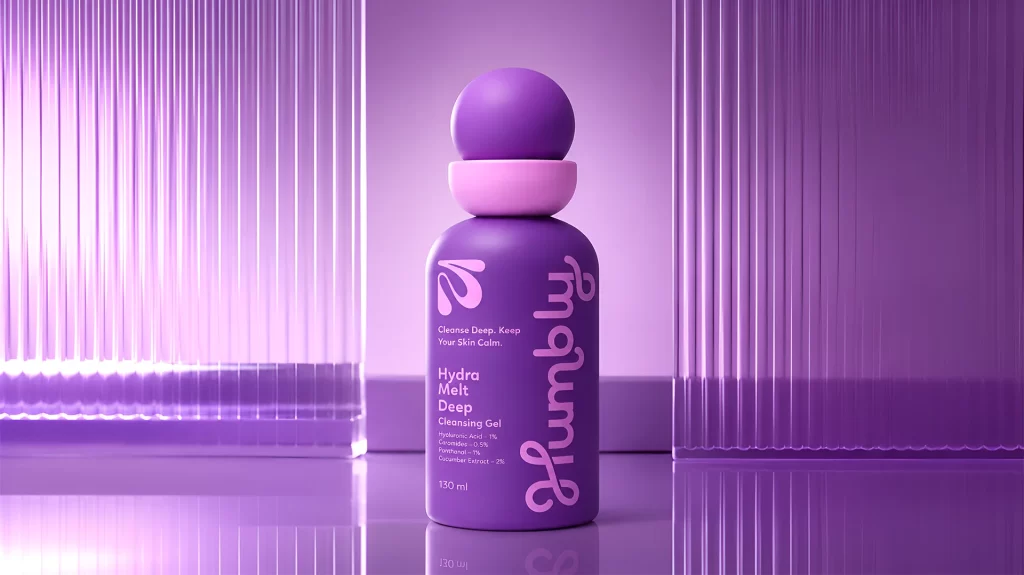 Humbly Hydra Melt Deep Cleansing Gel Purple Color Packaging