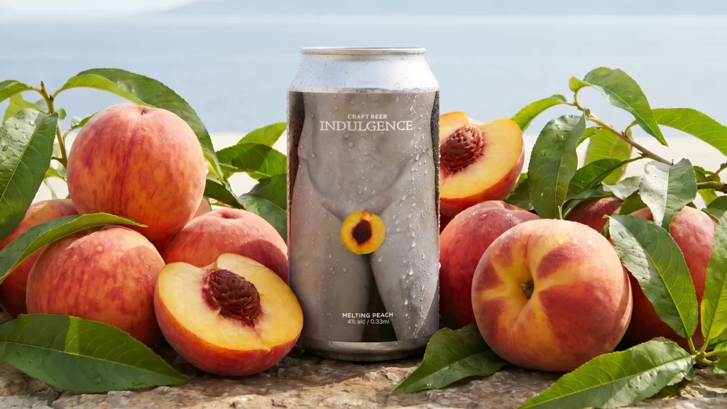 Indulgence Craft Beer Central Peach Packaging