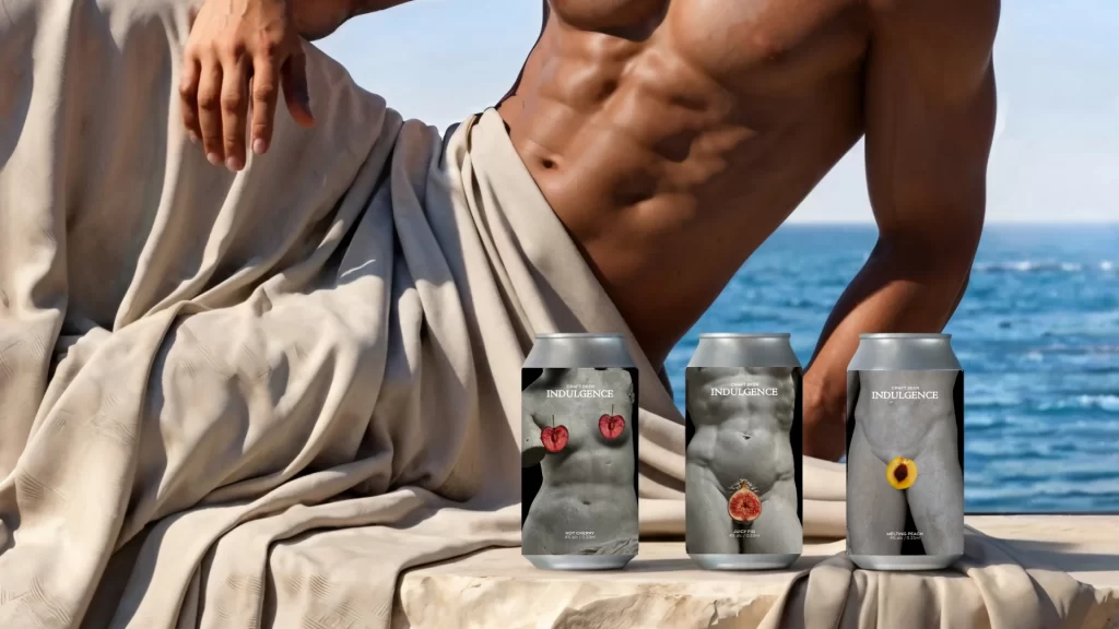 Indulgence Craft Beer Three Minimalist Packaging