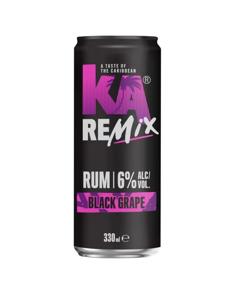 KA Remix Black Grape Rum Can Packaging