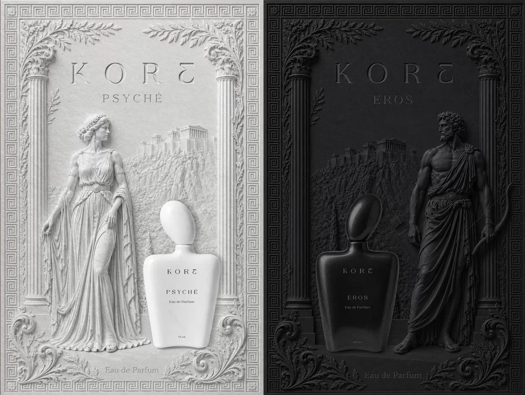 Kore Eau de Parfum White Black Packaging