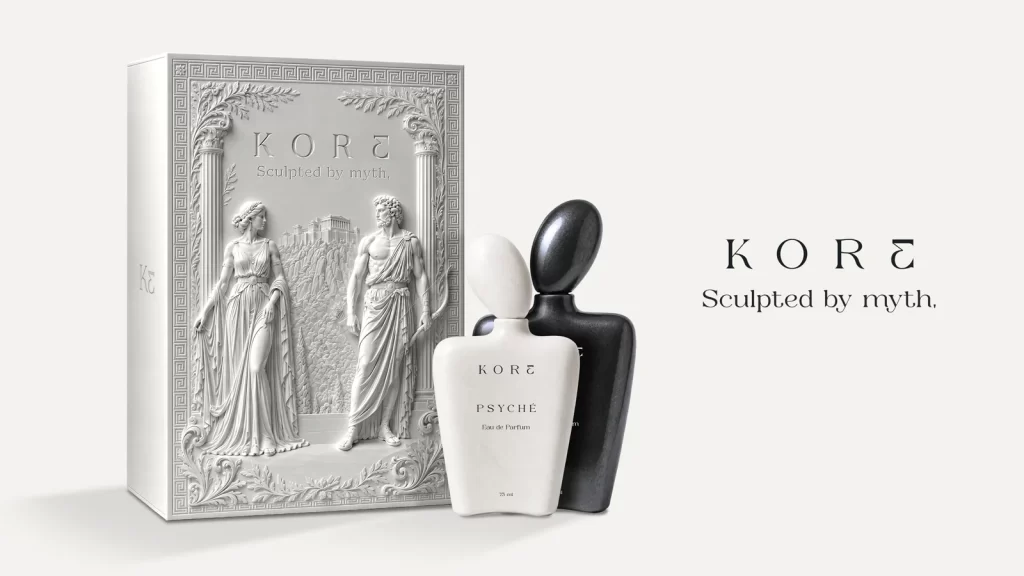 Kore Psyche Eau de Parfum White Intricate Packaging