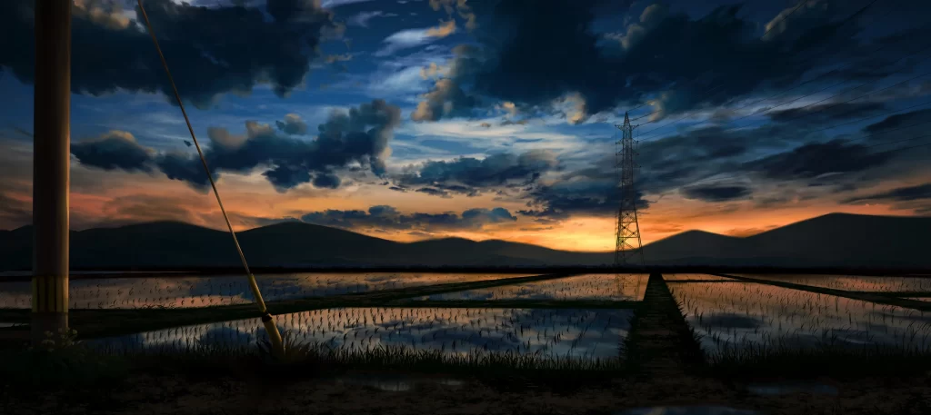 Landscape Digital Art 1080p Blue Green Mountain Wallpaper