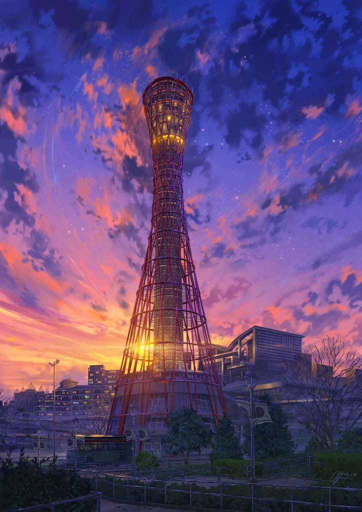 Landscape Digital Art 2K Red Purple Wallpaper