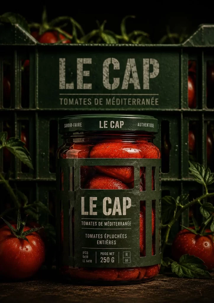 Le Cap Tomates Épluchées Entières Green White Packaging