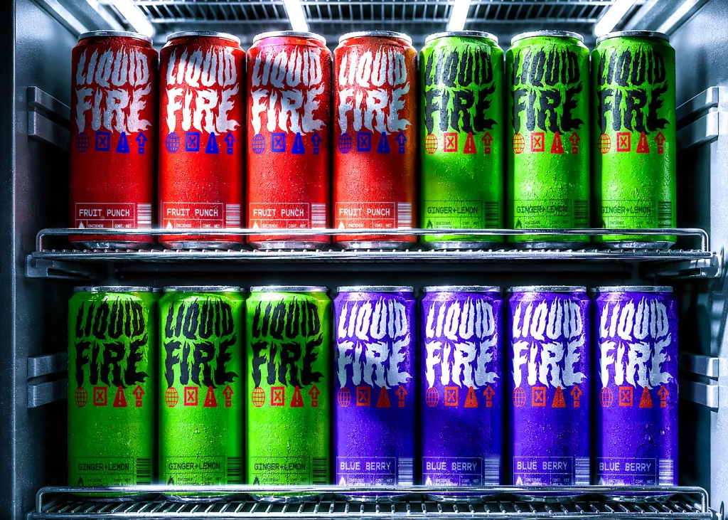Liquid Fire Energy Drink Packaging