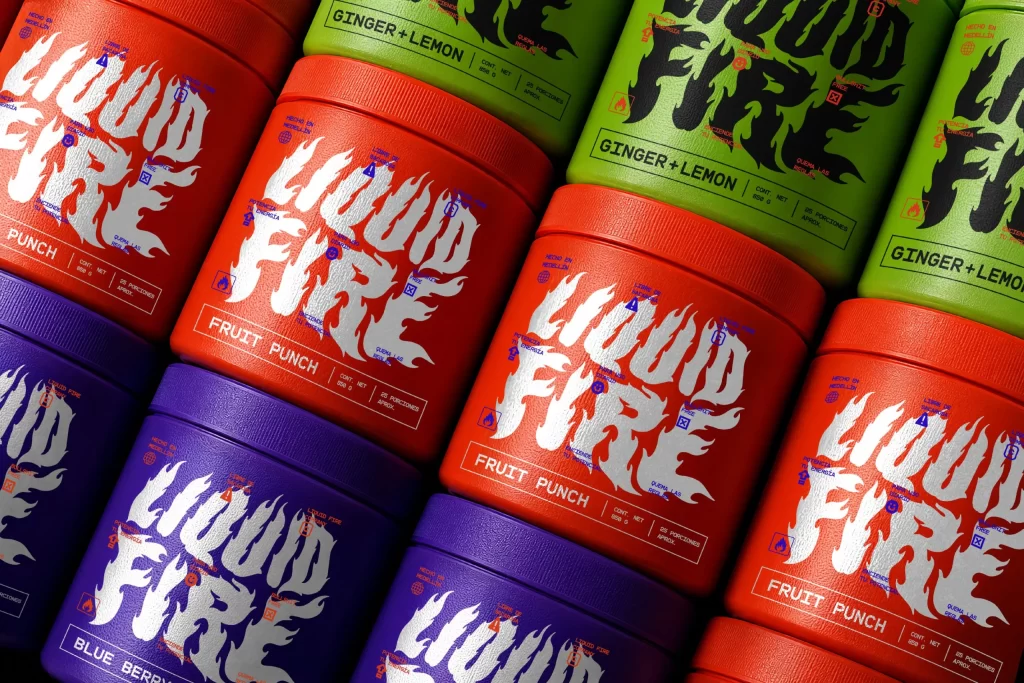 Liquid Fire Fruit Punch Packaging