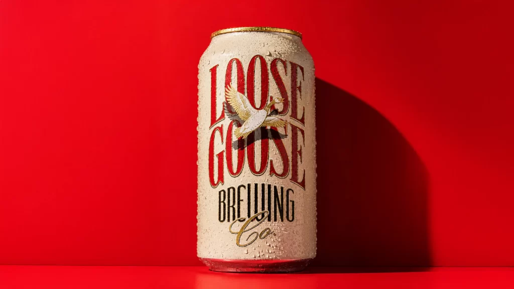 Loose Goose Brewery Craft Beer Predominantly White Packaging