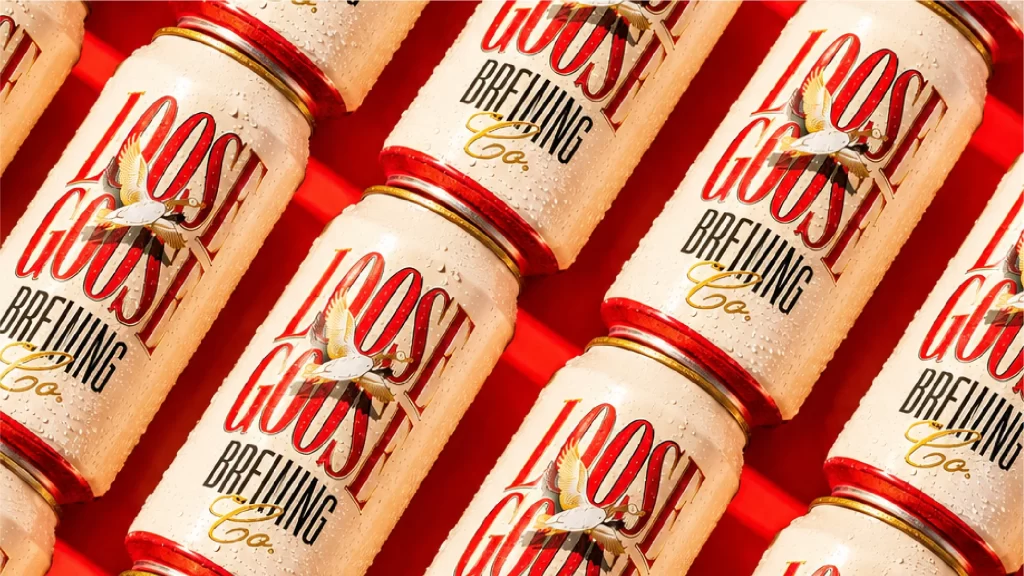 Loose Goose Brewery Craft Beer White Accents Packaging