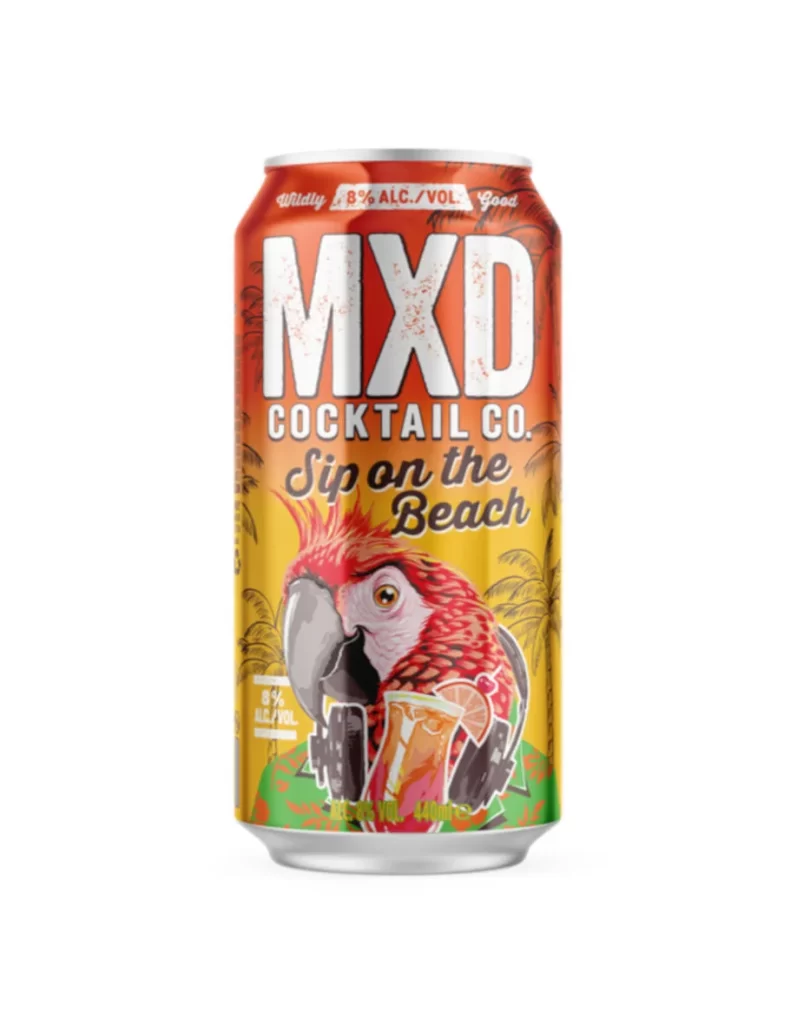 MXD Cocktail Co. Sip on the Beach Can Packaging