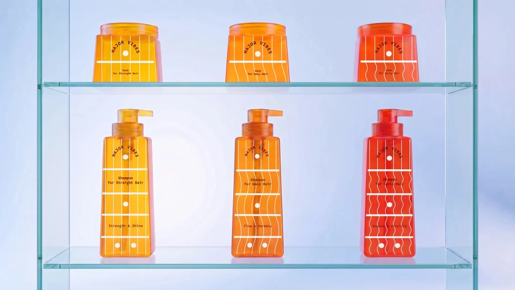 Major Vibes Hair Care Products Modern Gradient Packaging