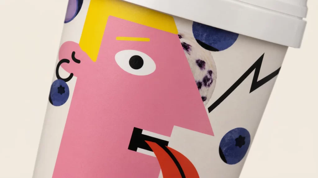 Melt Ice Cream Playful Colorful Illustration Packaging