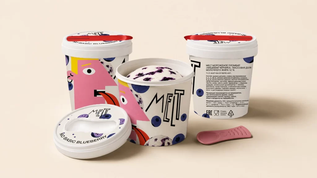 Melt Ice Cream Playful Colorful Packaging