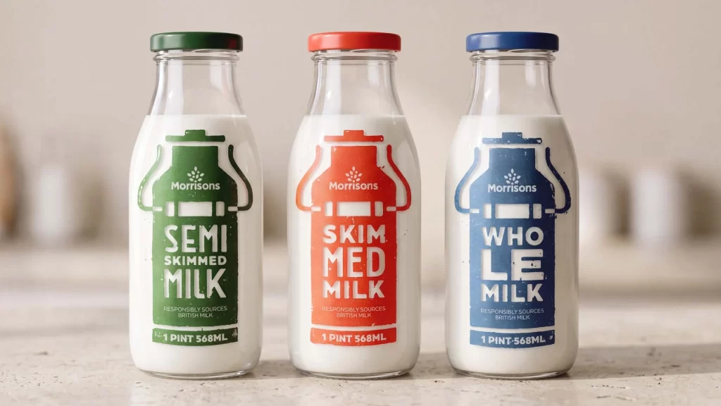Morrisons Milk Consists Three Packaging