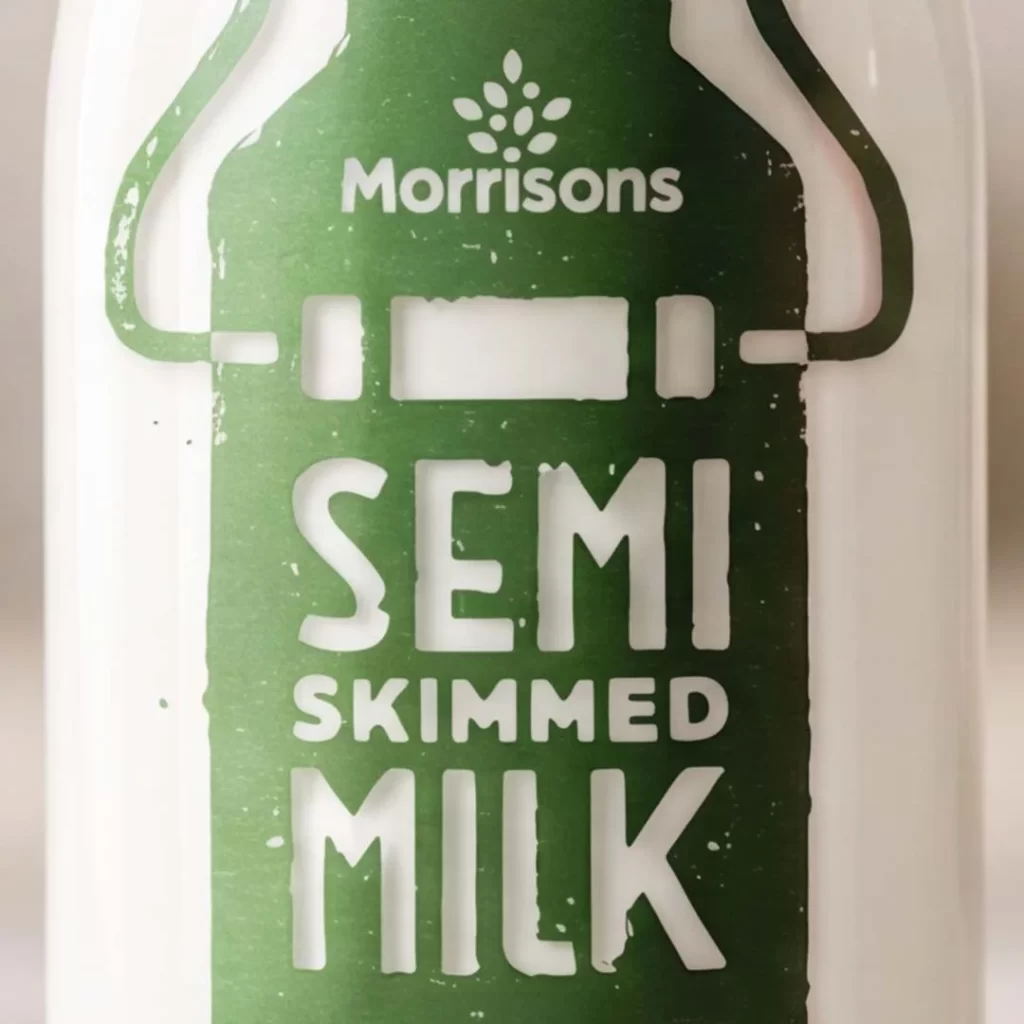 Morrisons Semi Skimmed Milk Packaging