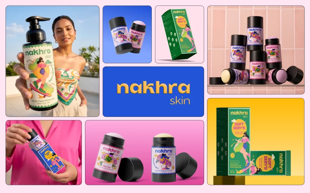 Nakhra Skincare Playful Colorful Packaging