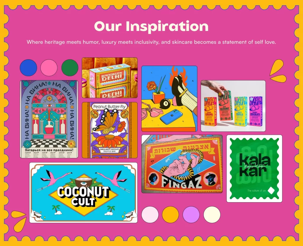 Nakhra Skincare Vibrant Colorful Packaging