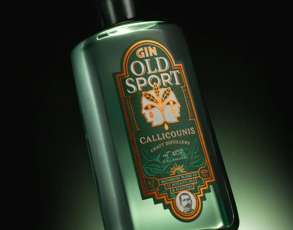 Old Sport Gin Green Rectangular Packaging