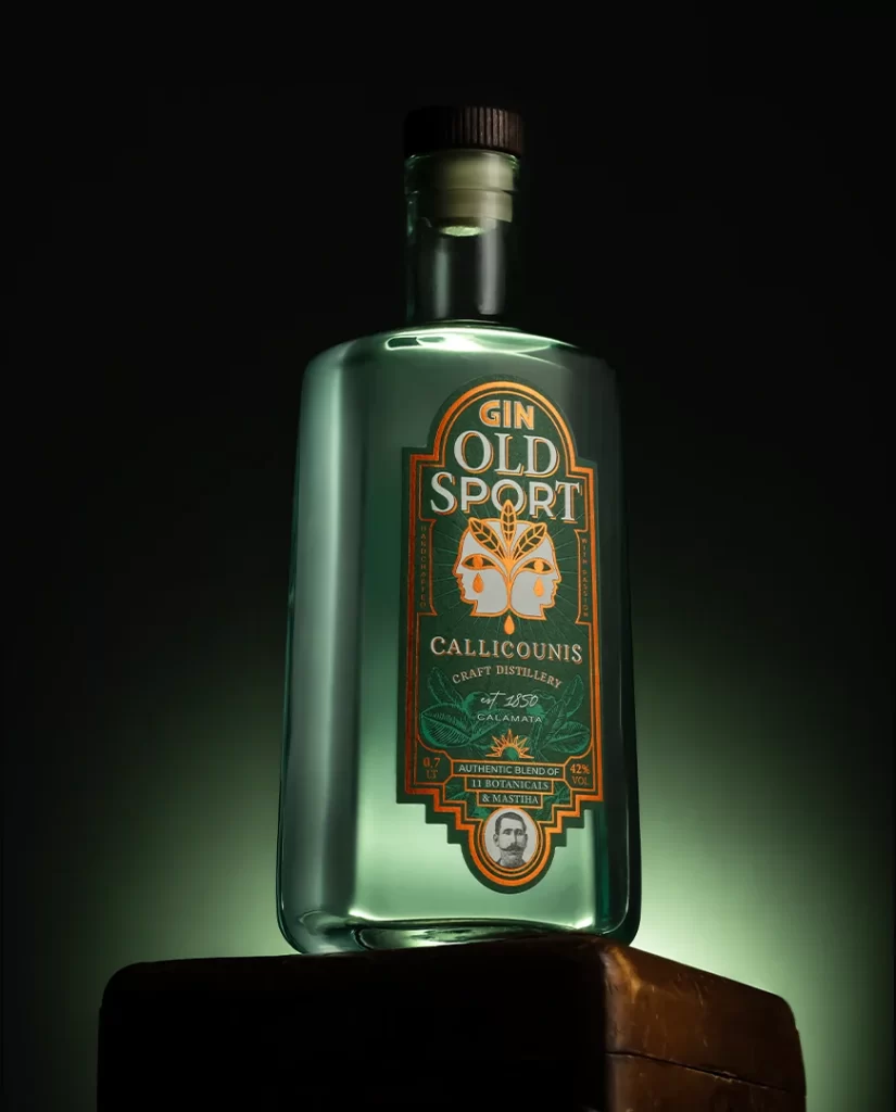 Old Sport Gin Transparent Greenish Packaging