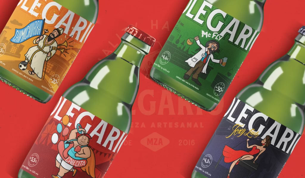 Olegario Craft Beer Distinct Bottles Packaging