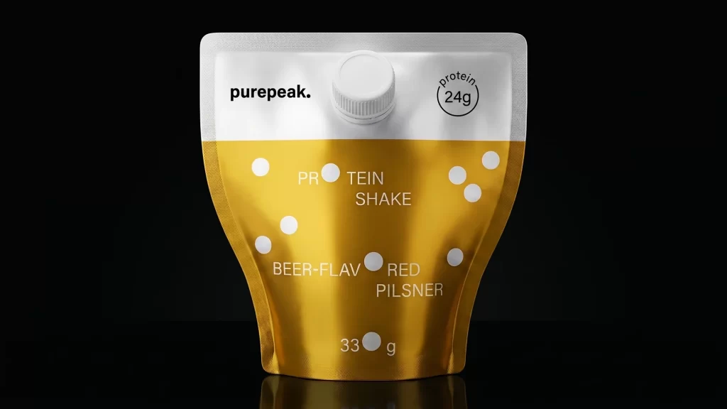 Purepeak Protein Shake Pouch White Packaging
