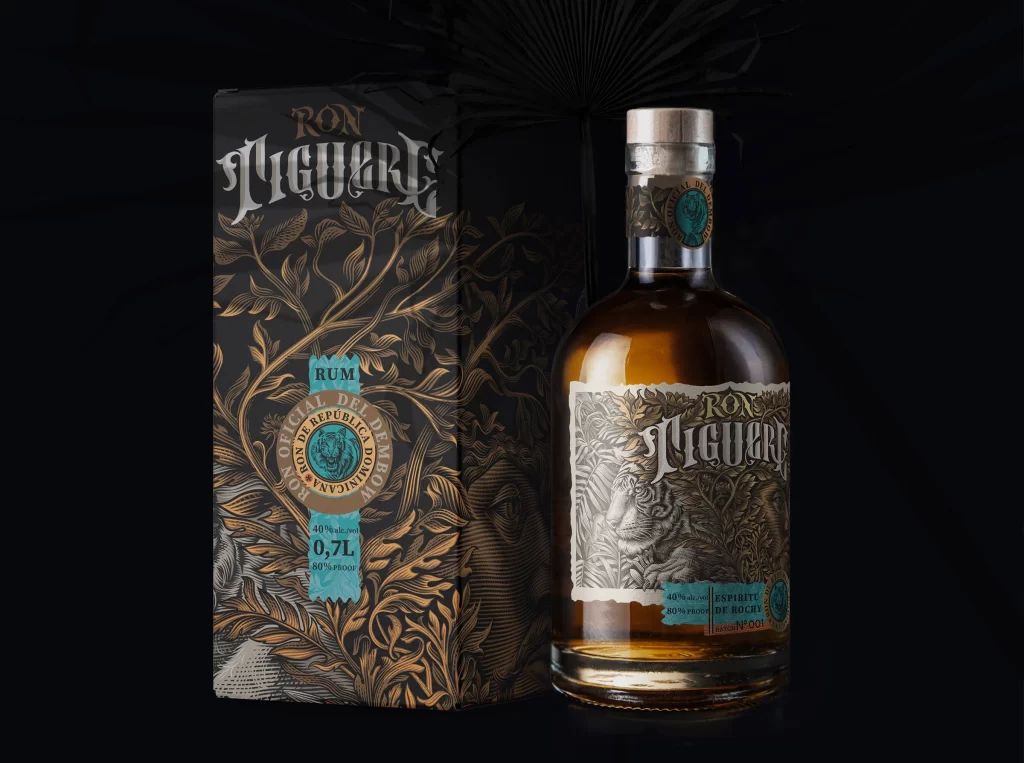 Ron Migue Rum Black Accents Packaging