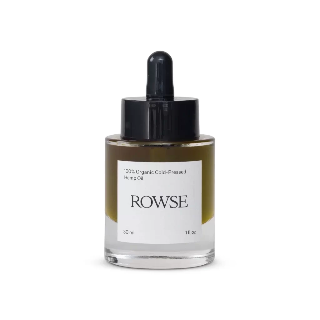 Rowse 100% Organic Cold-Pressed Hemp Oil Packaging
