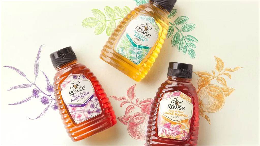 Rowse Australian Honey, Acacia Orange Blossom Honey Packaging