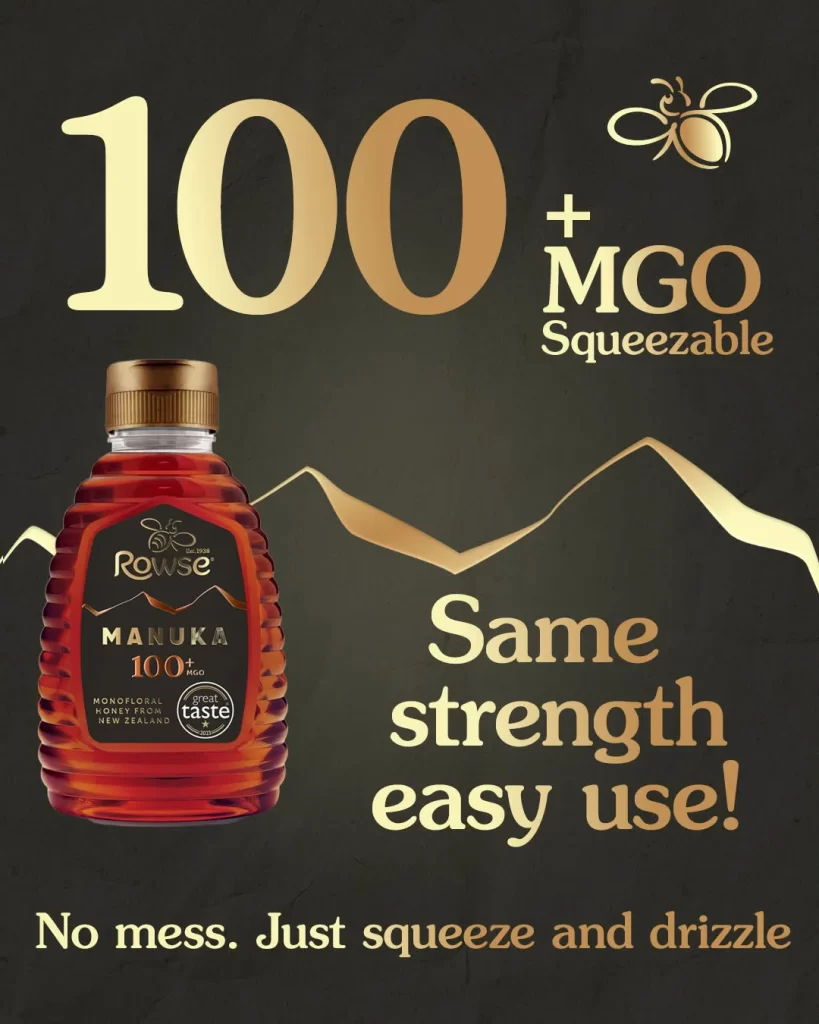 Rowse Manuka 100+ MGO Packaging
