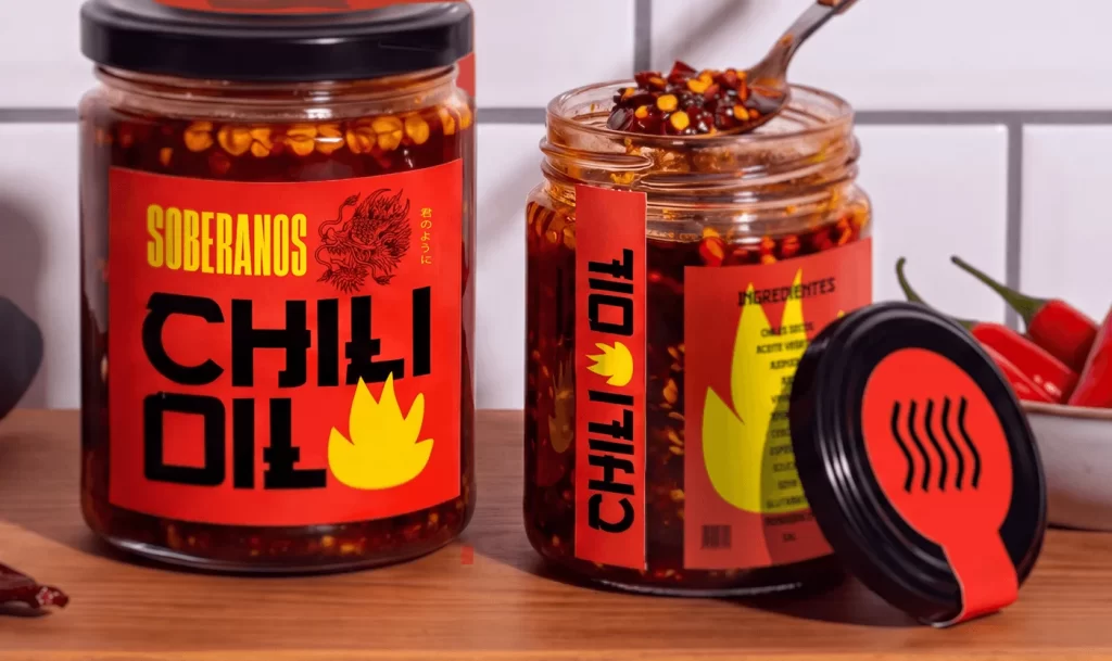 Soberanos Chili Oil Packaged Glass Packaging