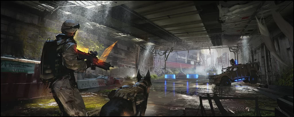 Soldier and Dog Digital Art 1080p Wallpaper