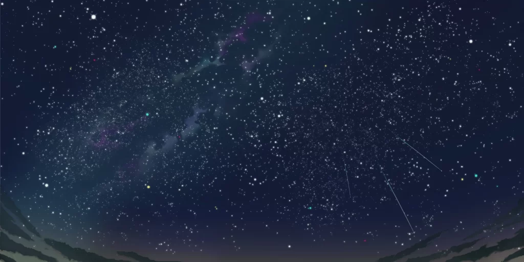 Starry Night Sky Digital Art 1080p Blue Red Variant 169 Wallpaper