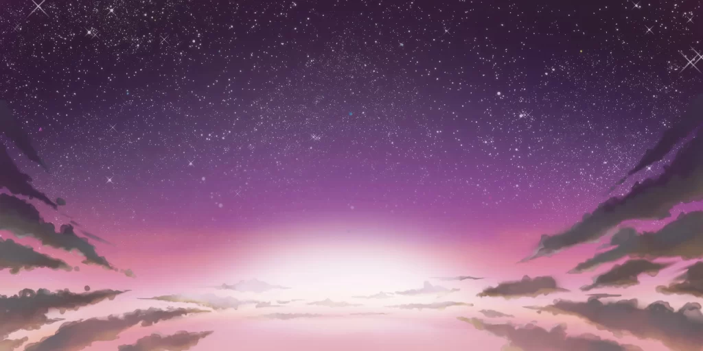 Starry Sky with Sunrise Digital Art 1080p Wallpaper