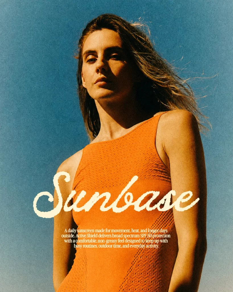 Sunbase Sunscreen Person Wearing Packaging