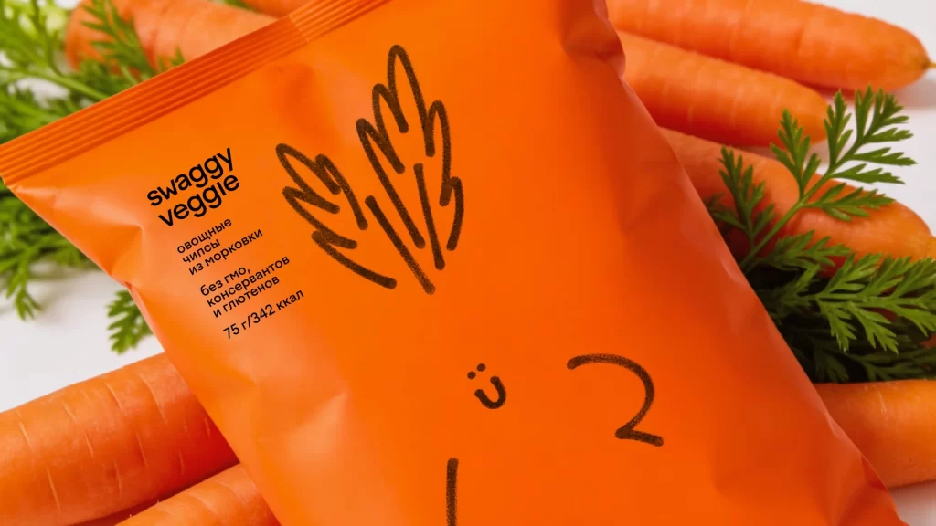 Swaggy Veggie Carrot Chips Packaging