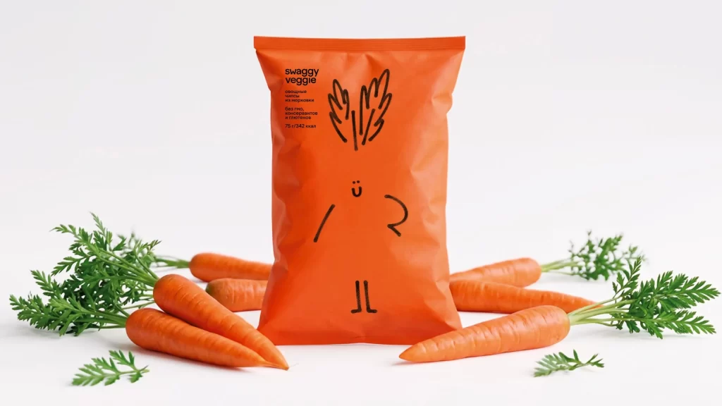 Swaggy Veggie Carrot Snacks Packaging