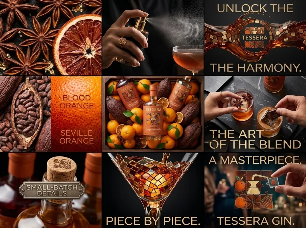 Tessera Gin Mosaic Tones Packaging