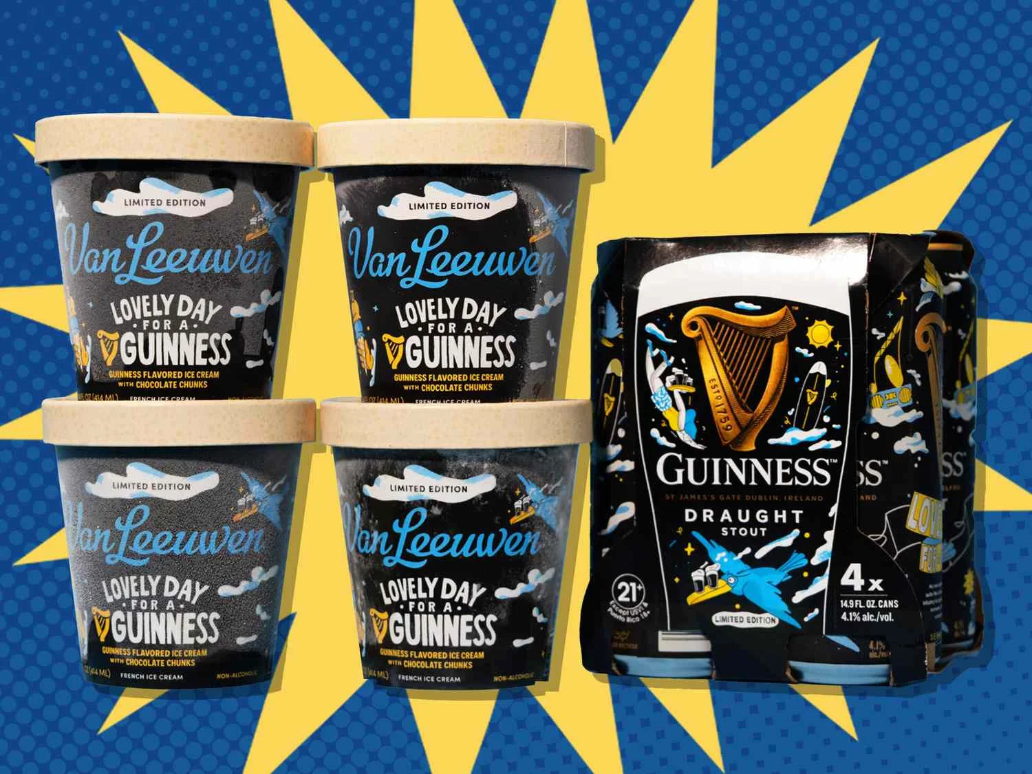 Van Leeuwen Guinness ice cream collaboration packaging