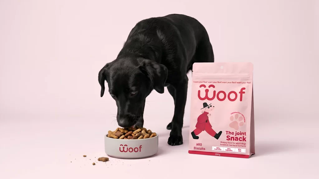 Woof The Joint Snack Pouch Illustrations Packaging